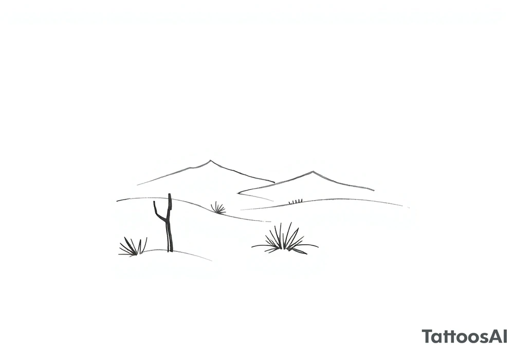 Desert landscape tattoo idea