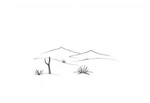 Desert landscape tattoo idea