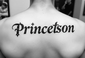name tattoo princeton vertical tattoo idea