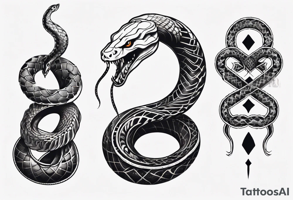 Mystical snake tattoo idea