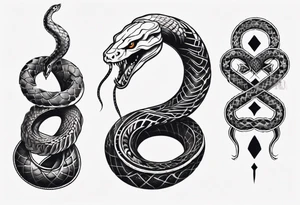 Mystical snake tattoo idea
