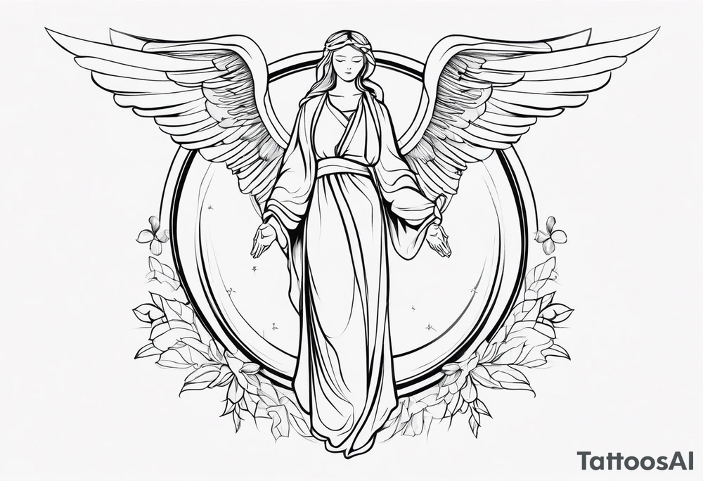 angelic religious tattoo tattoo idea