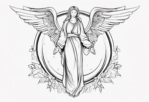 angelic religious tattoo tattoo idea