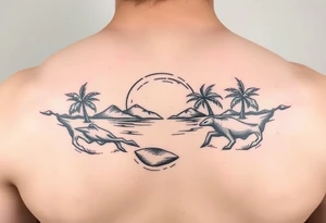 beach themed stamp tattoos tattoo idea