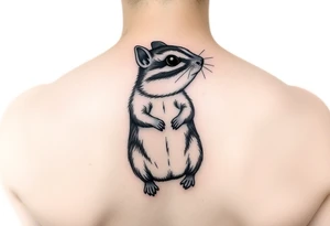 Playful chipmunk tattoo idea