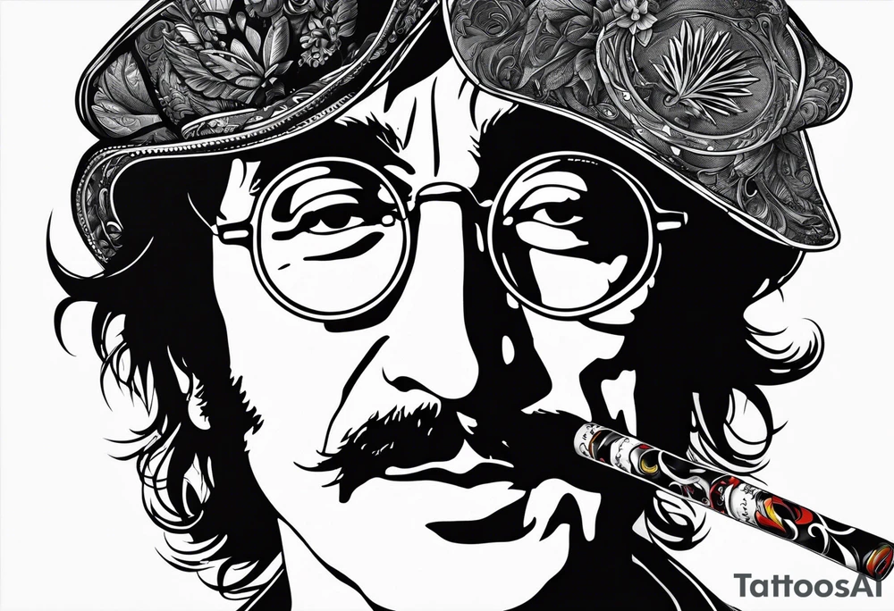 john lennon smoking cigarette tattoo idea
