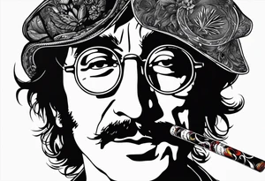 john lennon smoking cigarette tattoo idea