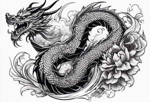 long dragon for sleeve that cover all the arm tattoo idea