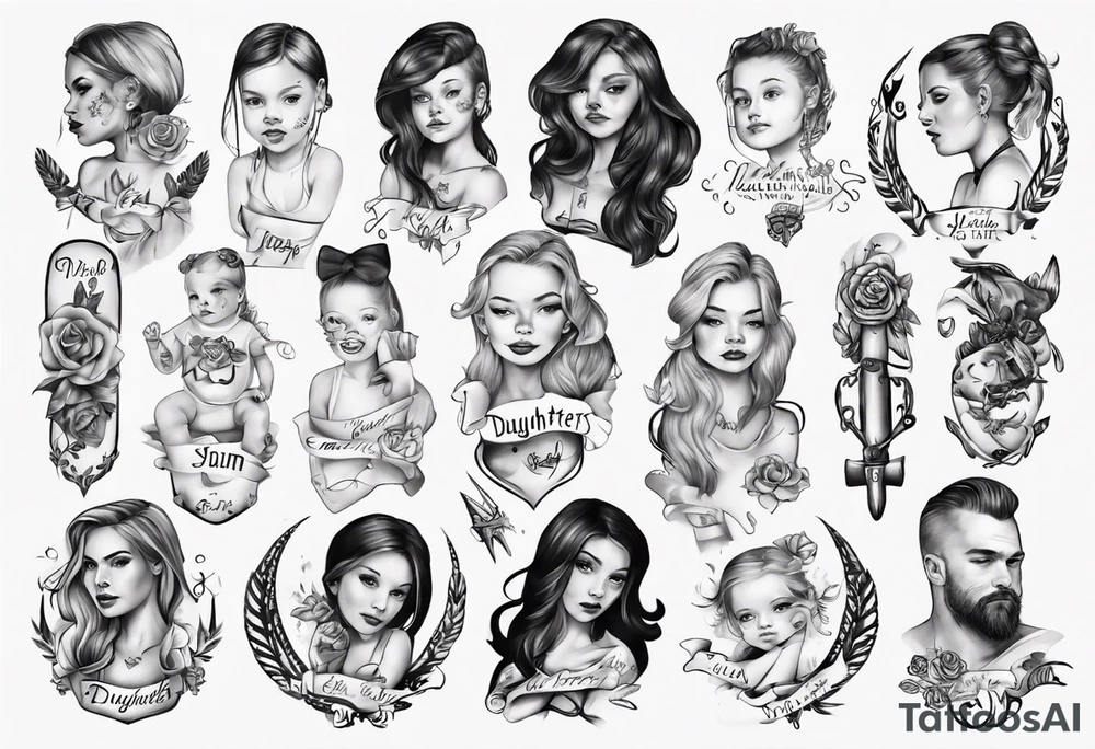 Daughters name tattoo idea