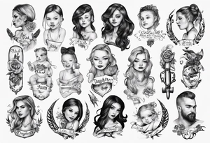 Daughters name tattoo idea