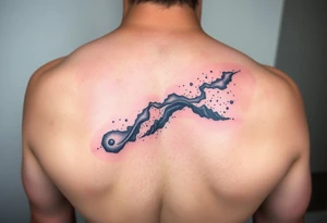Beautiful and epic 3d milky way that appears to be coming out of the skin tattoo idea