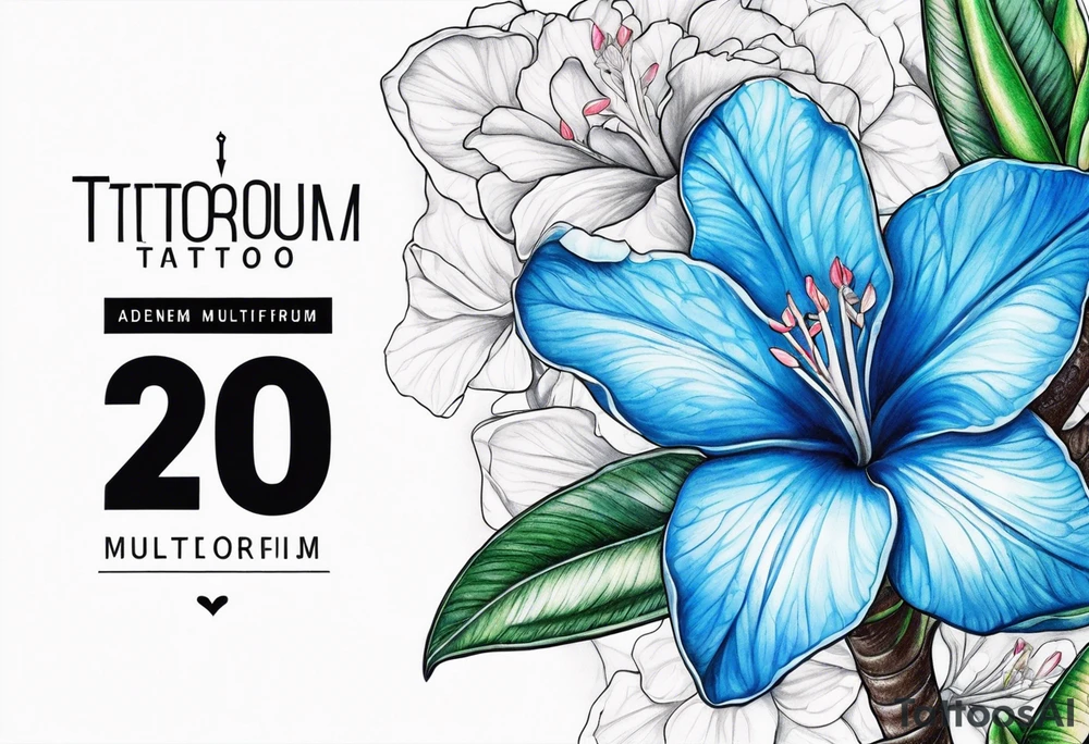 Adenium Multiflorum blue tattoo idea