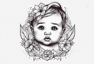 Baby write tattoo idea
