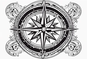 Compass stars tattoo idea