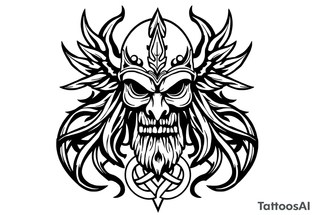 Warrior, courageous, Celtic knot infused with nature tattoo idea