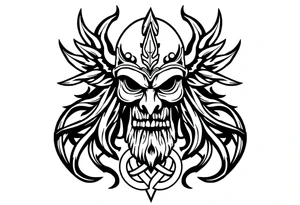 Warrior, courageous, Celtic knot infused with nature tattoo idea
