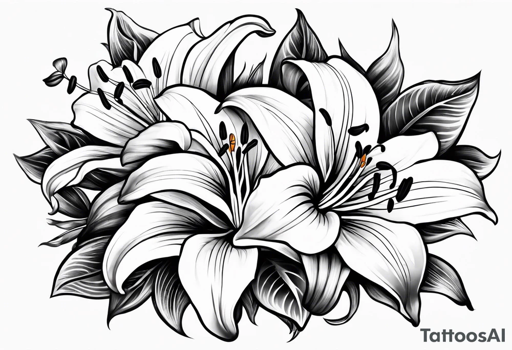 Small lily tattoo idea