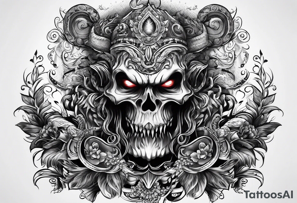 Monster and man tattoo idea