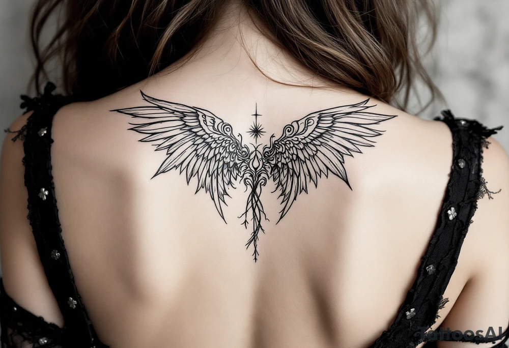 Angel tattoo tattoo idea