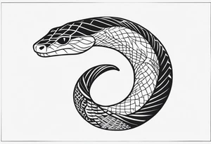 cut snake tattoo idea