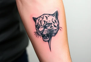 A Christian inspired tattoo with a black panther tattoo idea
