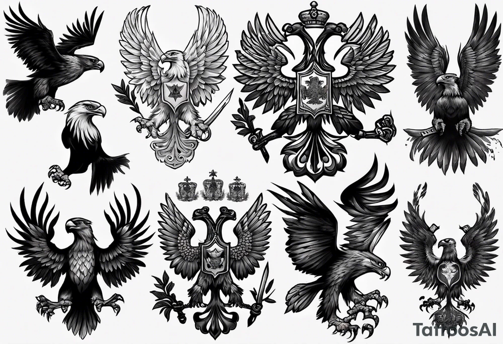 russian eagle tattoo idea