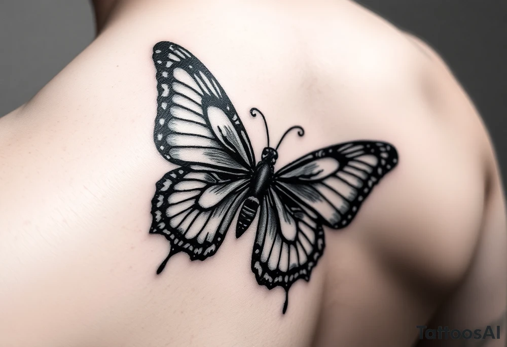 Butterfly autumn memorial 
  gf rip tattoo idea