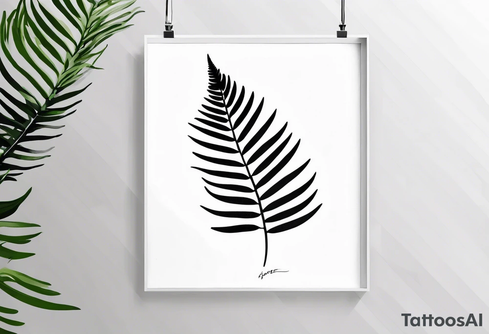 Fern leaf tattoo idea