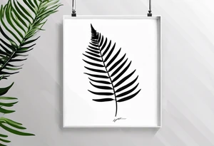 Fern leaf tattoo idea