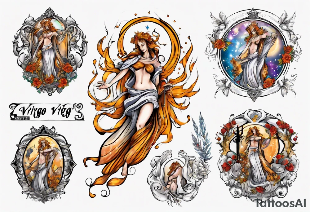 virgo cloth tattoo idea