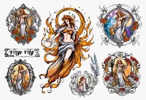 virgo cloth tattoo idea