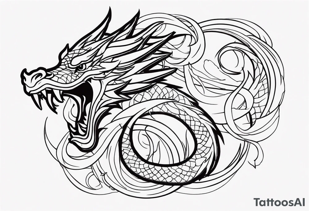 roaring dragons tattoo idea