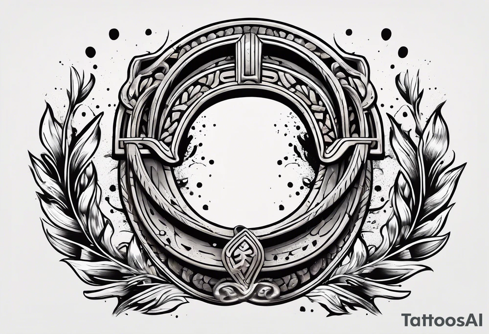 Horseshoe and mud tracks tattoo idea