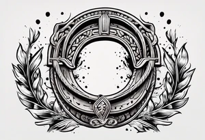 Horseshoe and mud tracks tattoo idea