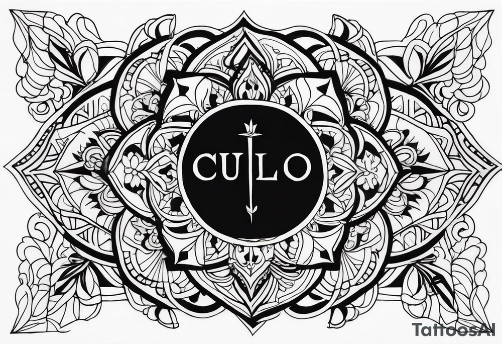 The word "culo tattoo idea