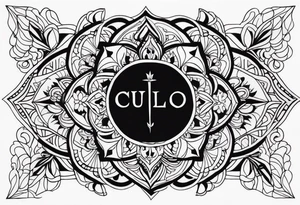The word "culo tattoo idea
