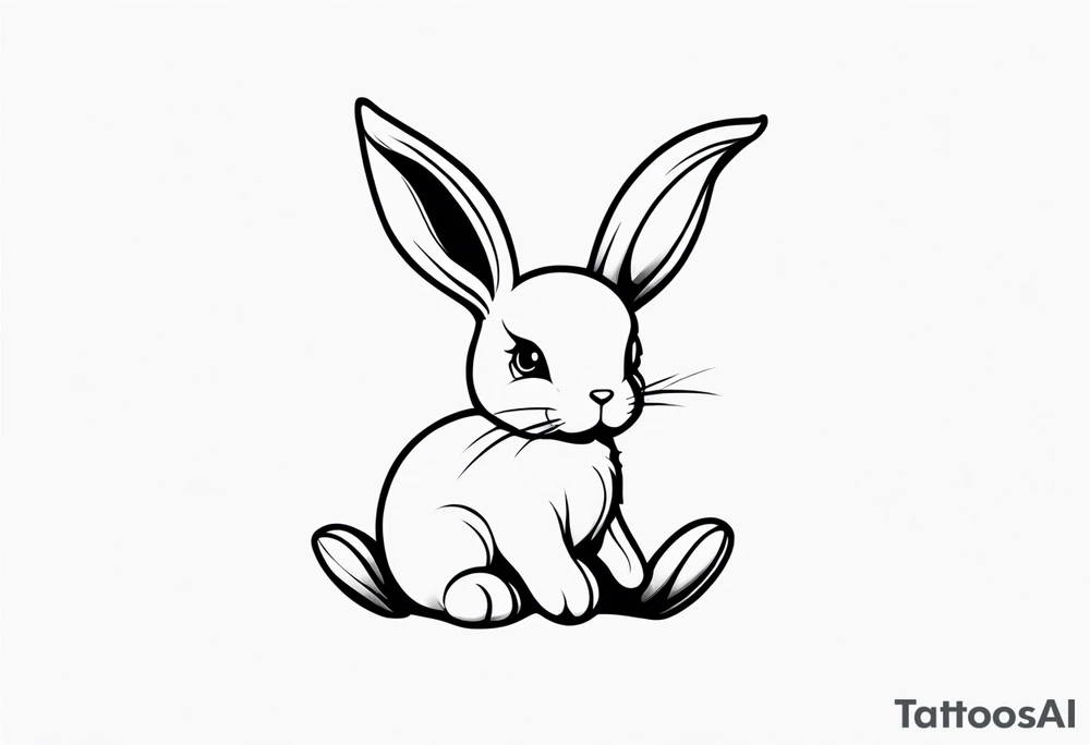 one legged toy bunny tattoo idea