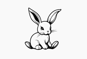 one legged toy bunny tattoo idea