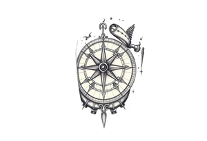 compass tattoo idea