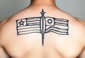 Palauan and Yao Micronesia fsm tribal flags put together tattoo idea