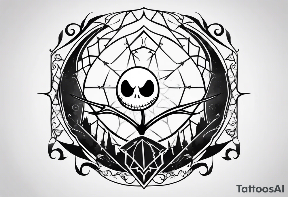 jack skellington minimalist tattoo tattoo idea