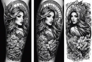Sleeve full leg tattoo idea