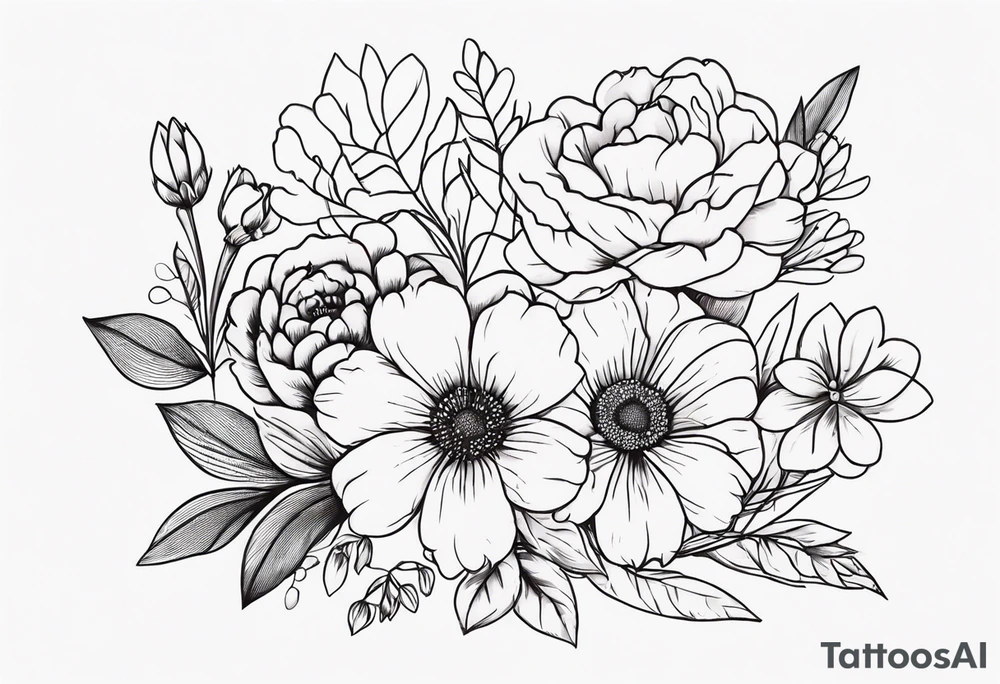 LONG STEW with flowers next to it tattoo idea