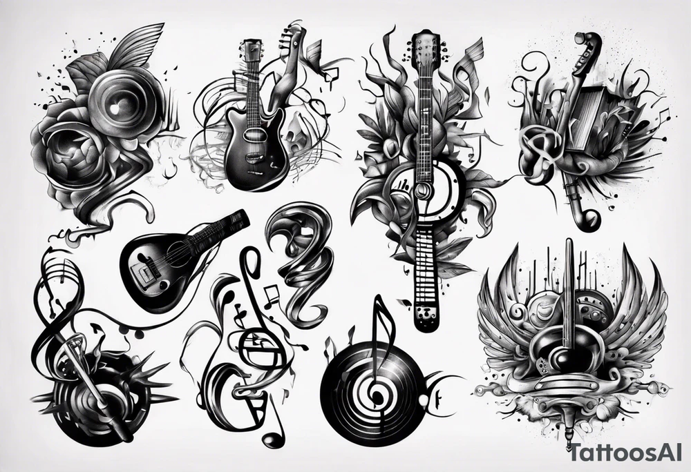 music sound tattoo idea