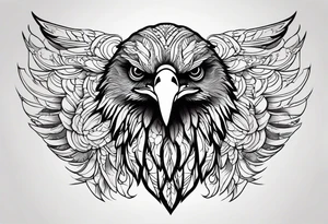 eagle face tattoo idea