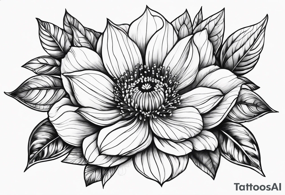 Month of December flower tattoo idea