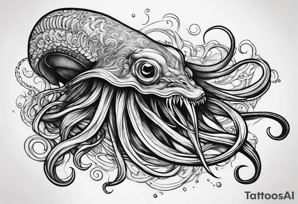 Giant squid tattoo idea