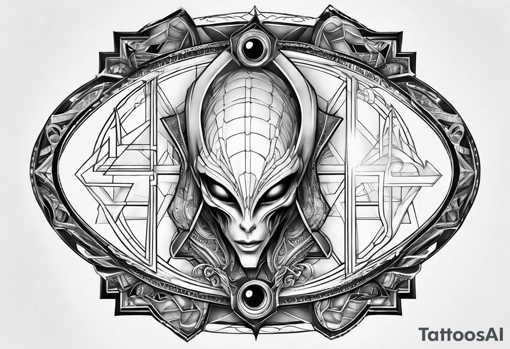 alien alphabet tattoo idea