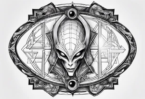 alien alphabet tattoo idea