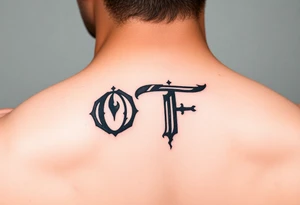 Paint brush stroke. Initials "OTF" tattoo idea